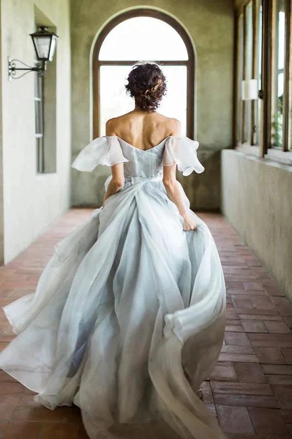 Off Shoulder Unique Design Most Popular Long Prom Dresses Bridal Gowns (ZD16338)