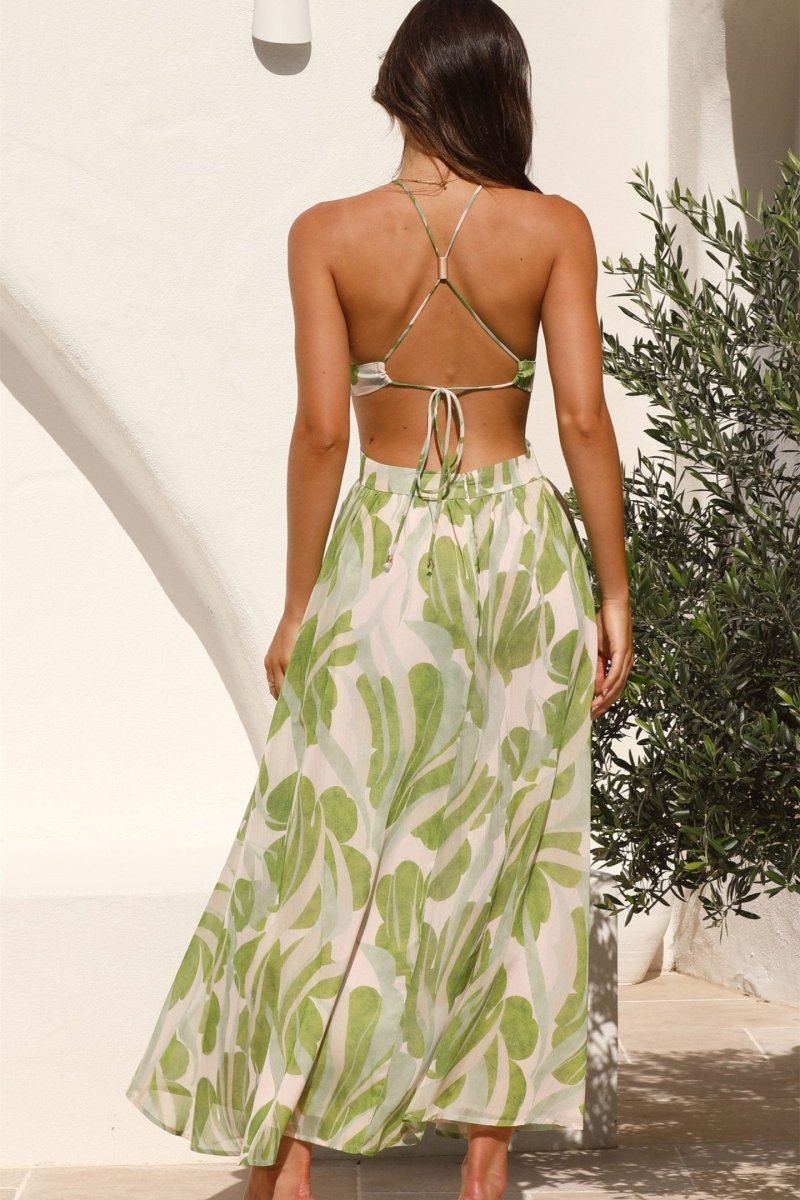 Guadalupe Aesthetic Bloom Cut Out Midi Dress Evening Wear Edit