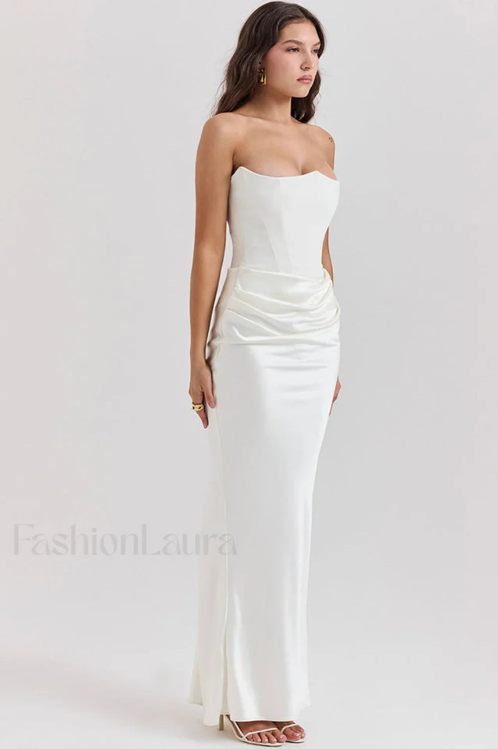 Persephone Off Stylish Shoulder Bustier Maxi Dress