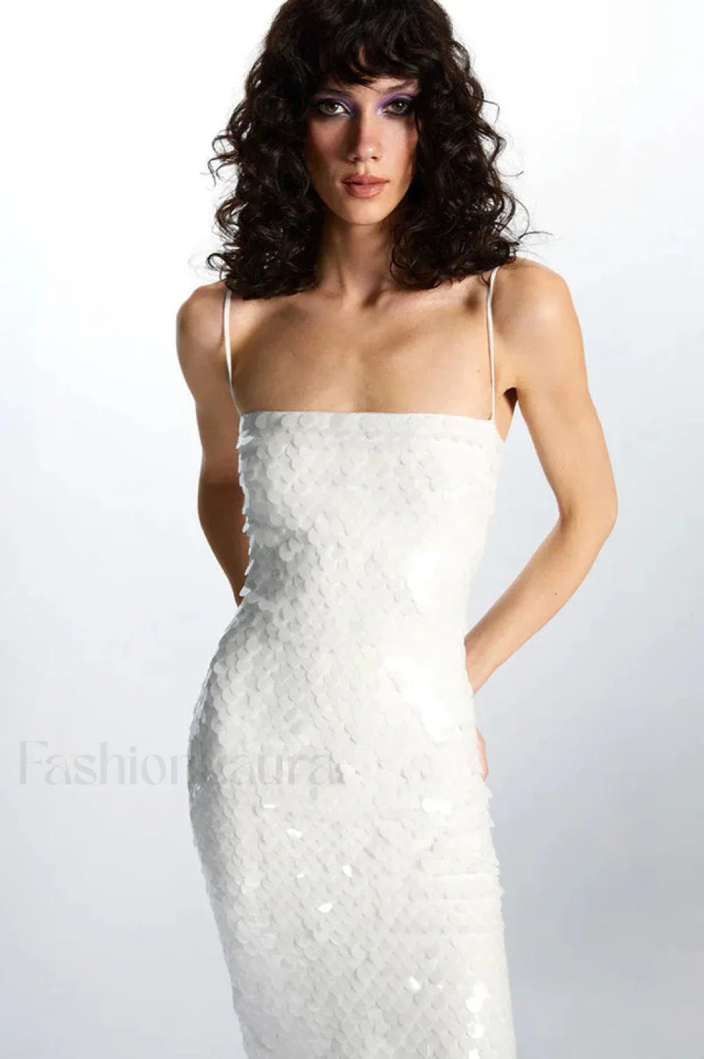 Phoenix Midi Stylish Dress in Sequins