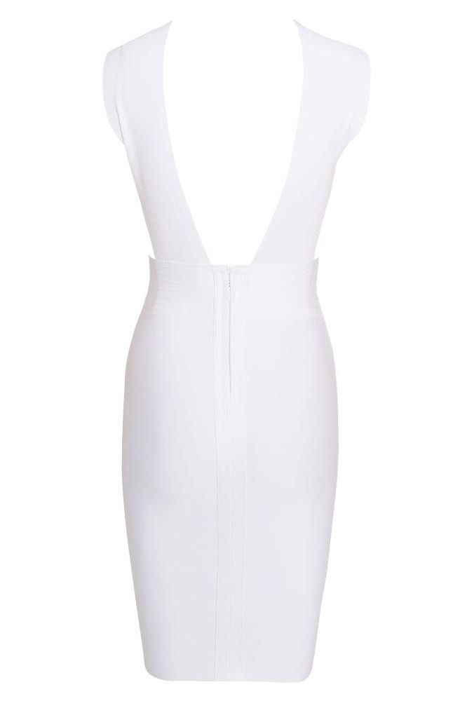Pia Bandage Dress - White Pearl