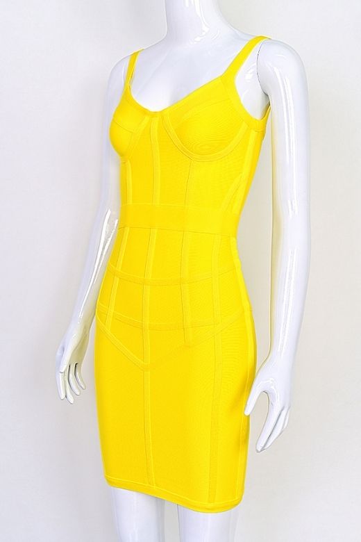 Pip Bandage Mini Dress - Sun Yellow