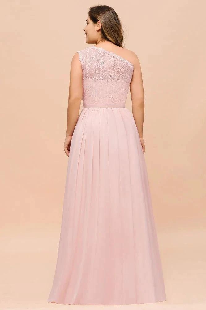 Plus Size Sleeveless aline Bridesmaid Dress Long Side Split Wedding Party Dress (ZD12962)