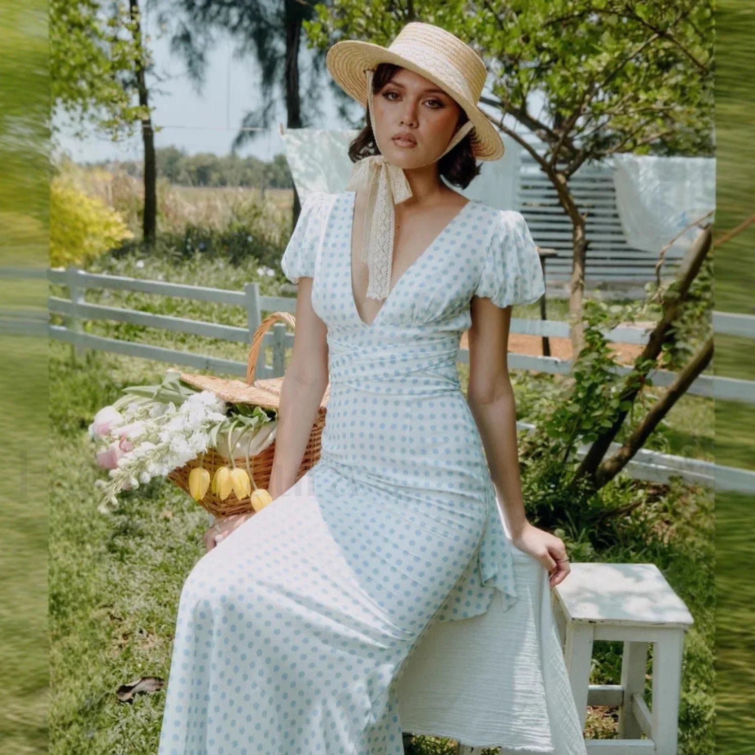 Polka Dot Lace Premium Dress for Streetwear Style Boutique Fashion Style