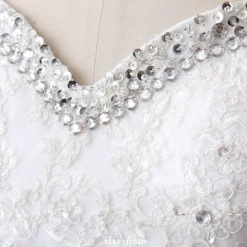 Princess Sweetheart Tulle Wedding Dress With Lace (ZD13934)