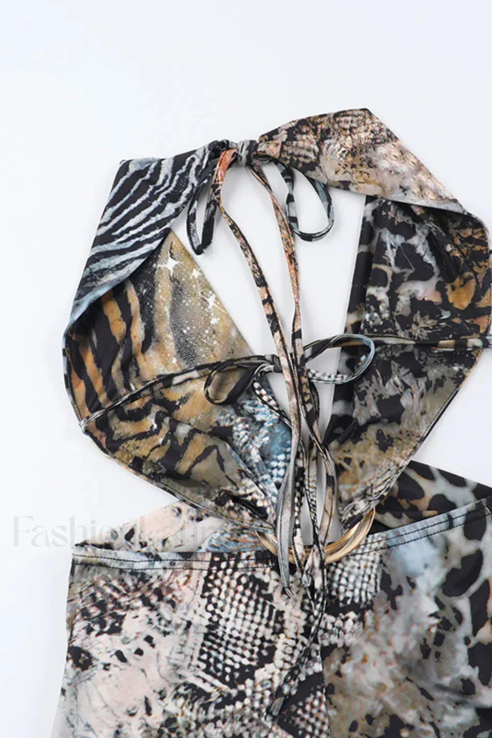 Printed Hollow Snake Premium Dress for Modern Casual Wear
