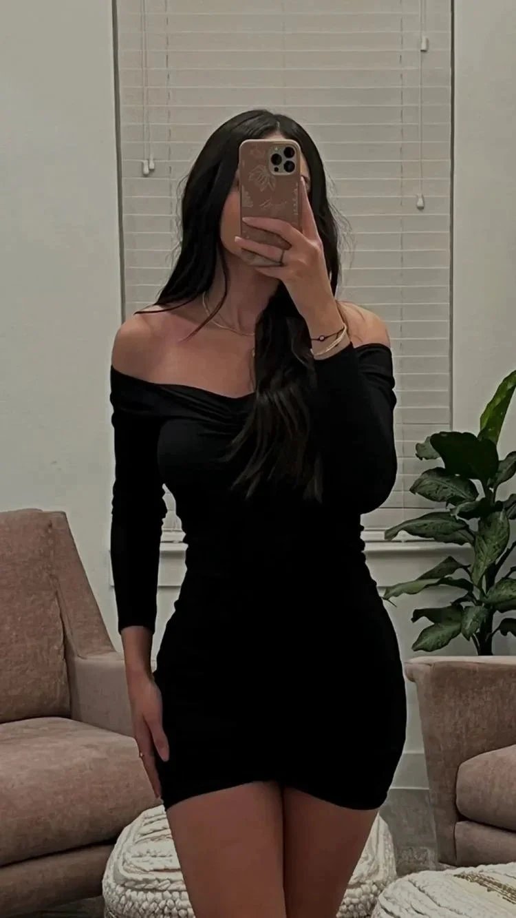 Cute Black Casual Dress,Black Mini Homecoming Dress (ZD12464)