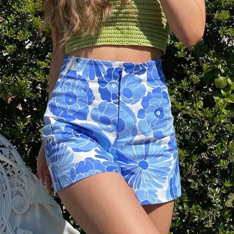 Shorts Y2K Streetwear Vintage High Waist Jeans Women 90s Fashion Bottoms Retro Outfit
