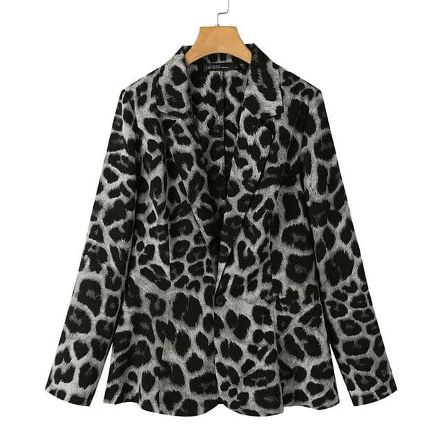 DressBetty - Women Fashion Leopard Lapel Coats - View 2 | VelvetHem