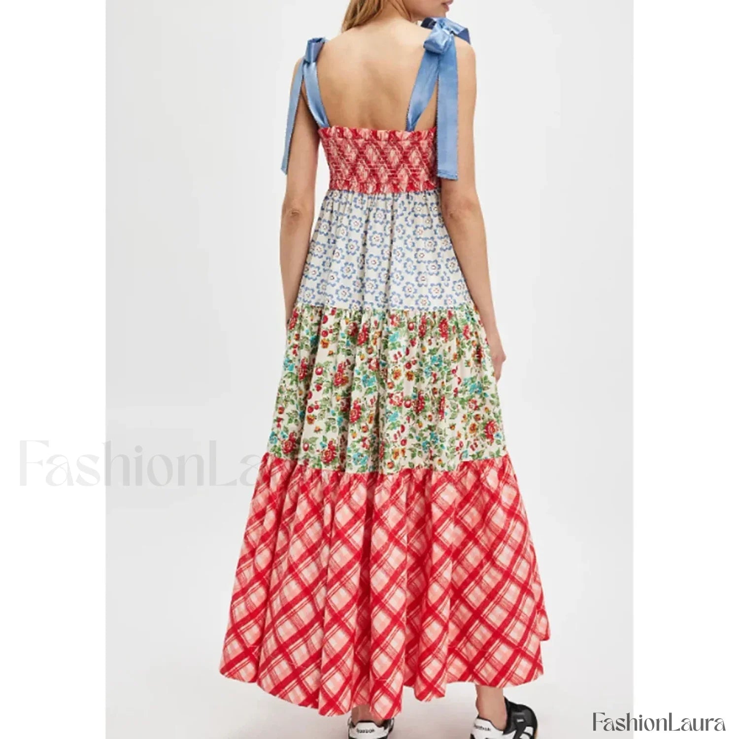 Ribbon Tie Up Dress with Relaxed Fit and Everyday Wear Boutique Fashion Style