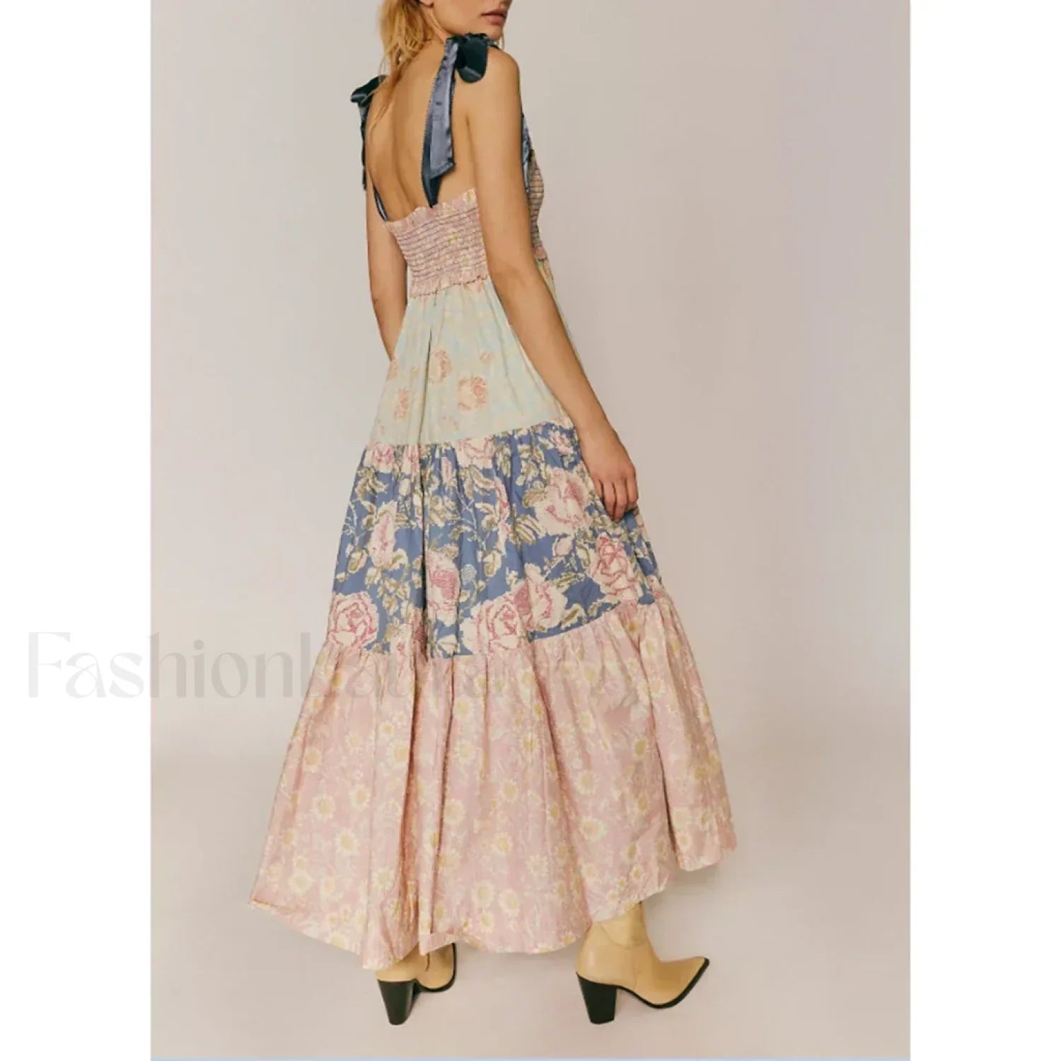 Ribbon Tie Up Dress with Relaxed Fit and Everyday Wear Boutique Fashion Style