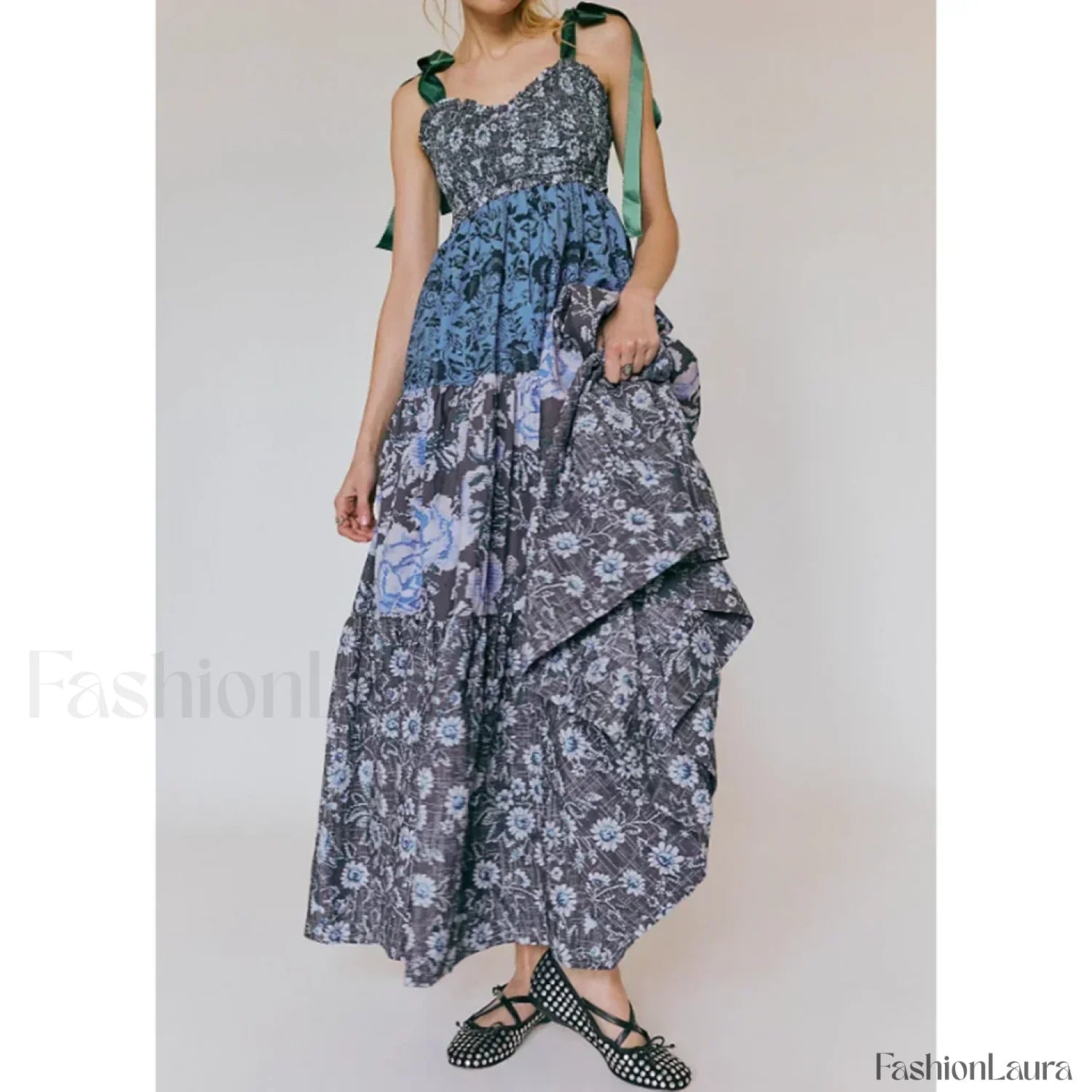 Ribbon Tie Up Dress with Relaxed Fit and Everyday Wear Boutique Fashion Style