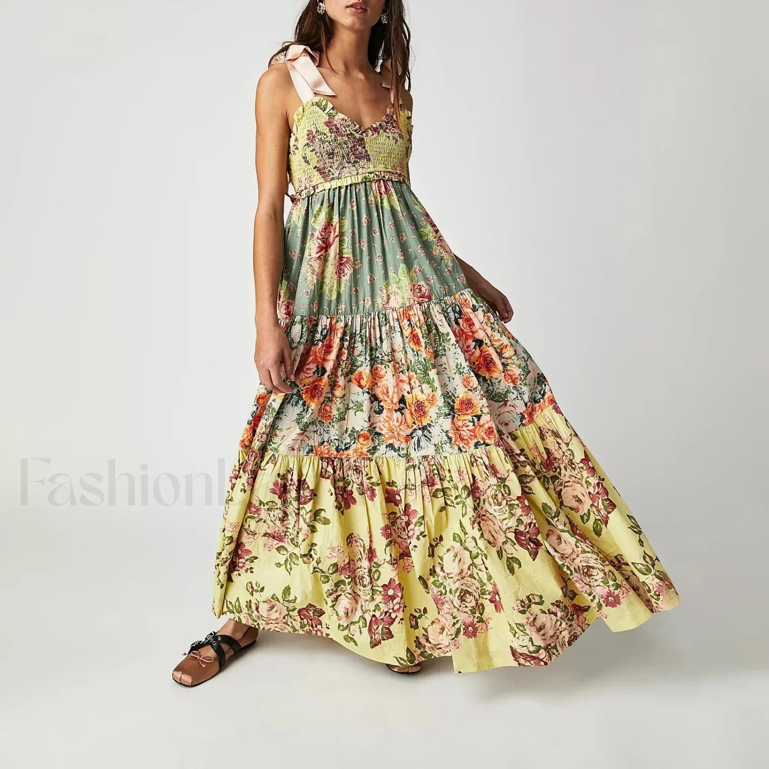 Ribbon Tie Up Dress with Relaxed Fit and Everyday Wear Boutique Fashion Style