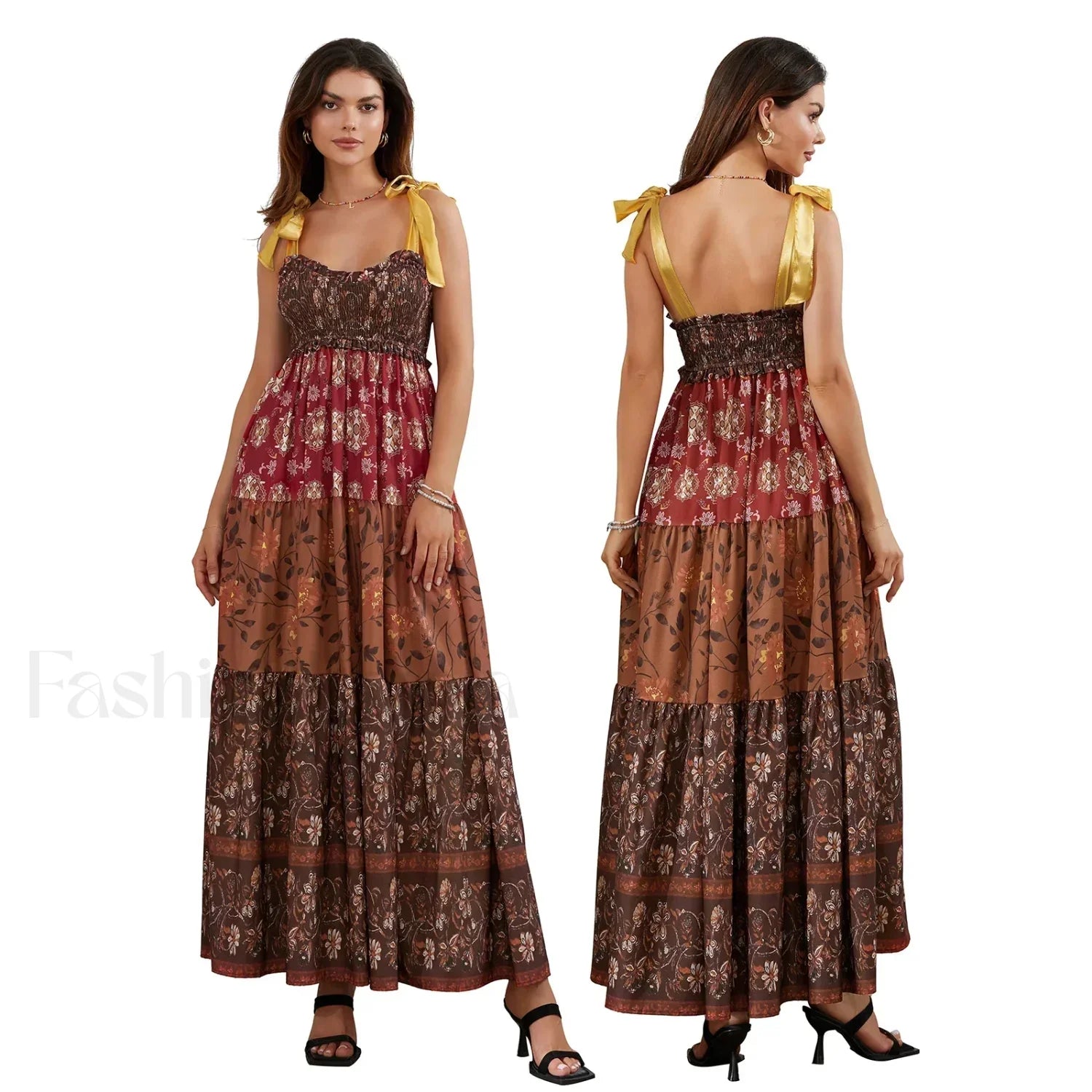 Ribbon Tie Up Dress with Relaxed Fit and Everyday Wear Boutique Fashion Style