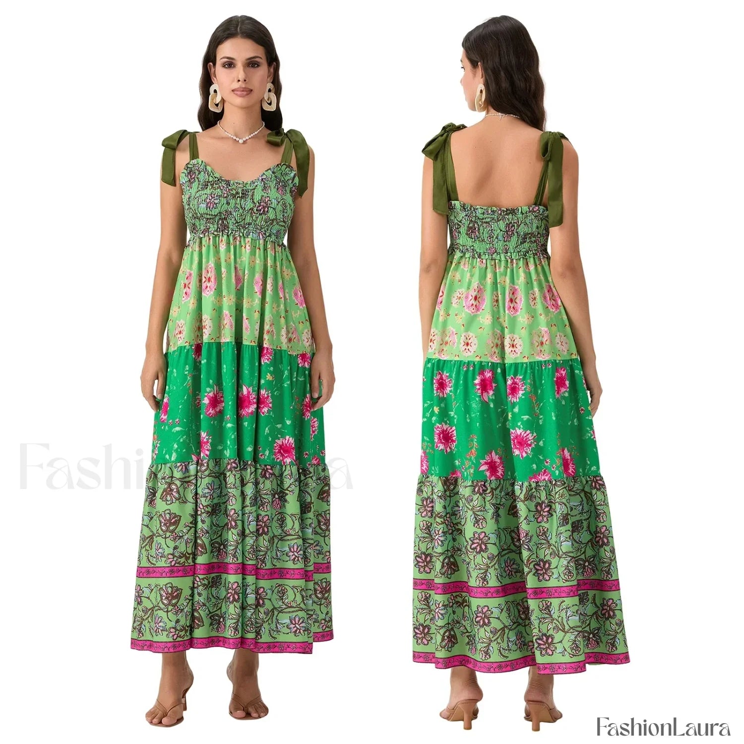 Ribbon Tie Up Dress with Relaxed Fit and Everyday Wear Boutique Fashion Style
