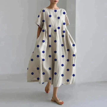 Regan Effortless Long Summer Dress with Floral Print for Women Premium Wardrobe Essential