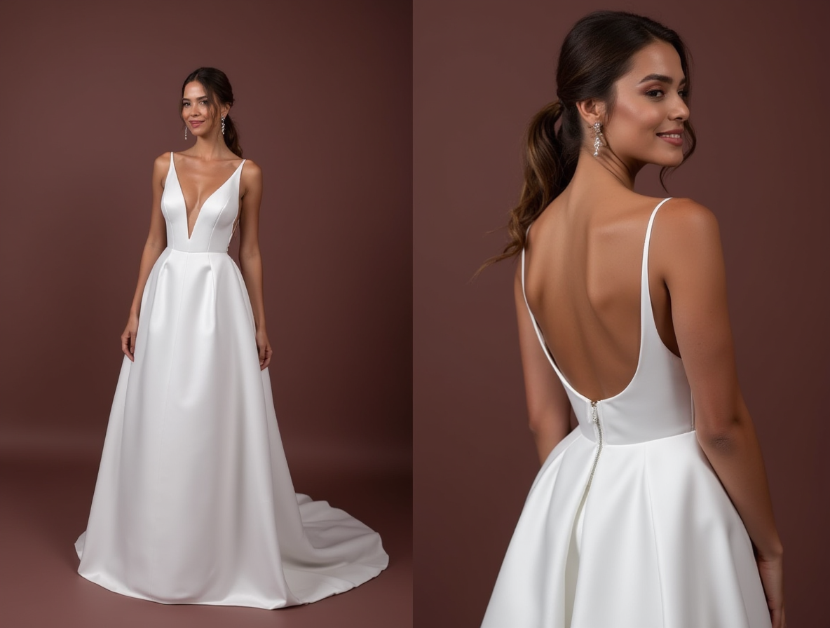 A-Line Bridal Dress with a Chapel Train for a Classic and Grand Look