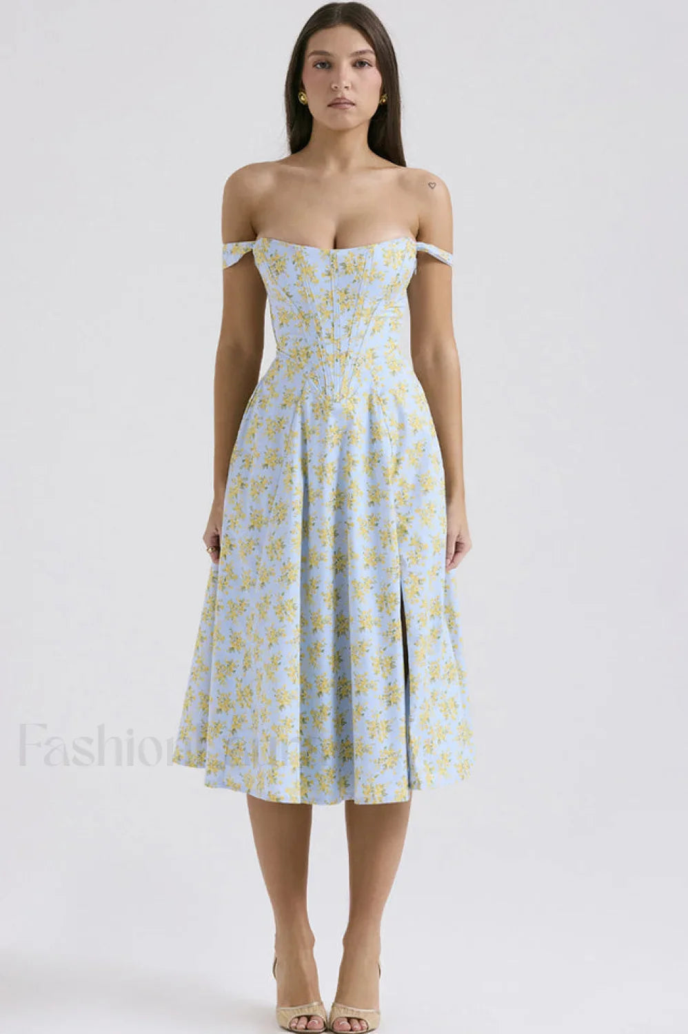 Saira Floral Stylish Print Midi Sundress