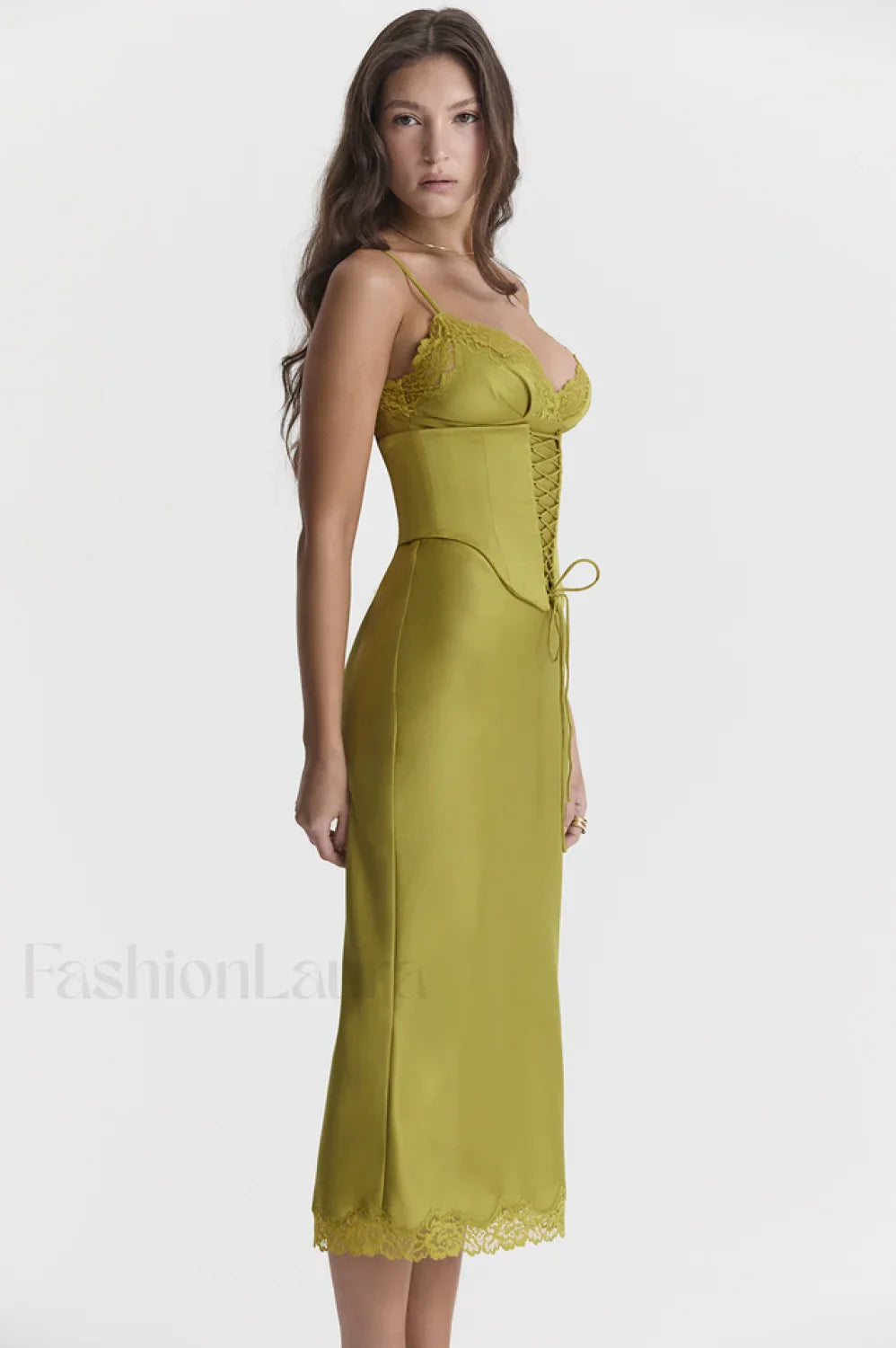 Salma Satin Stylish Slip Midi Dress