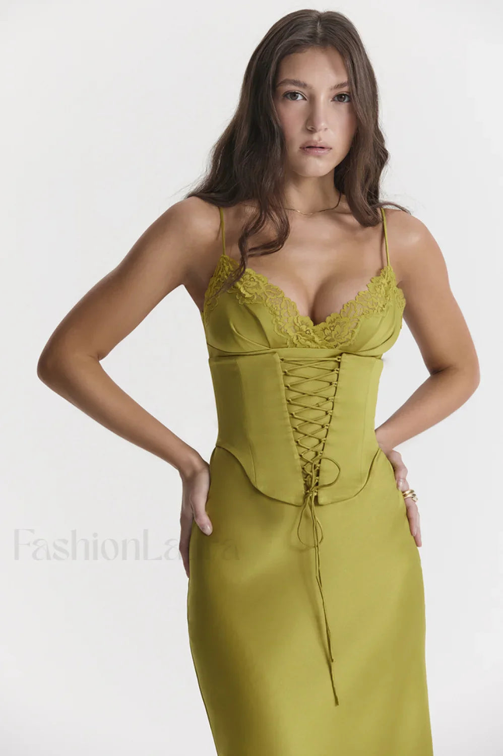 Salma Satin Stylish Slip Midi Dress