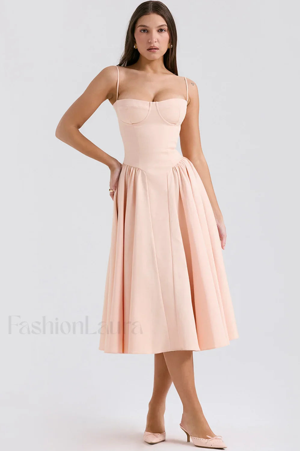 Samaria French Stylish Navy Corset Sundress