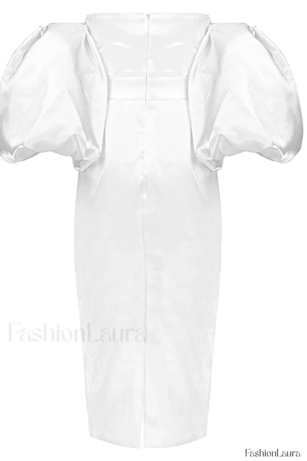 Satin Strapless Stylish Midi Dress