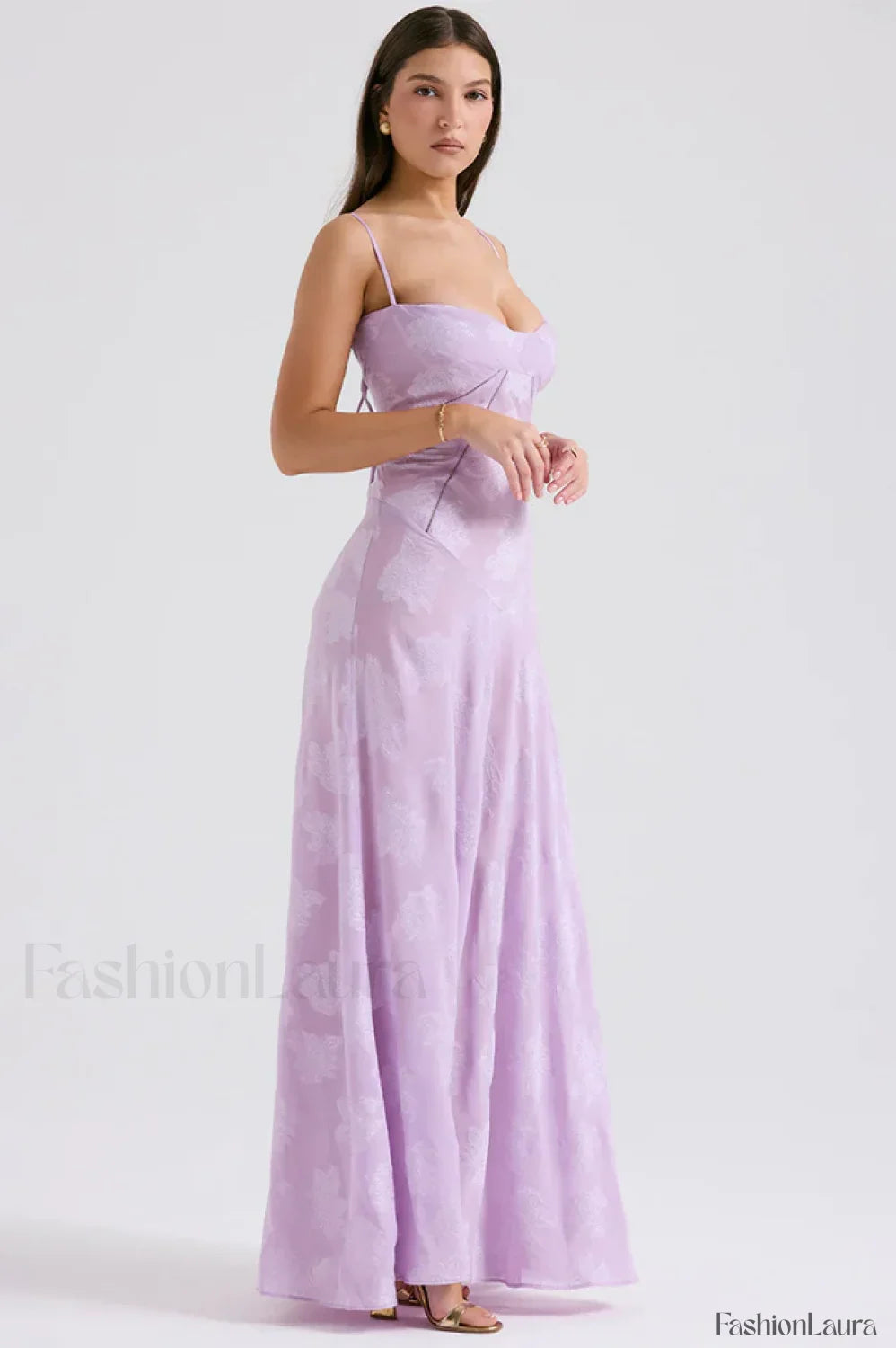 Serena Vintage Black Charming Printed Maxi Dress