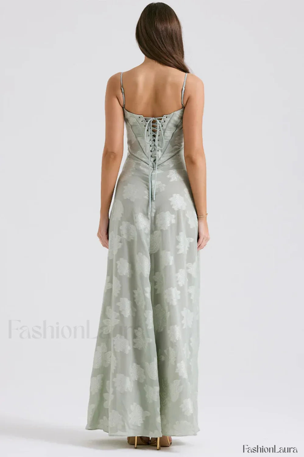 Serena Vintage Black Charming Printed Maxi Dress