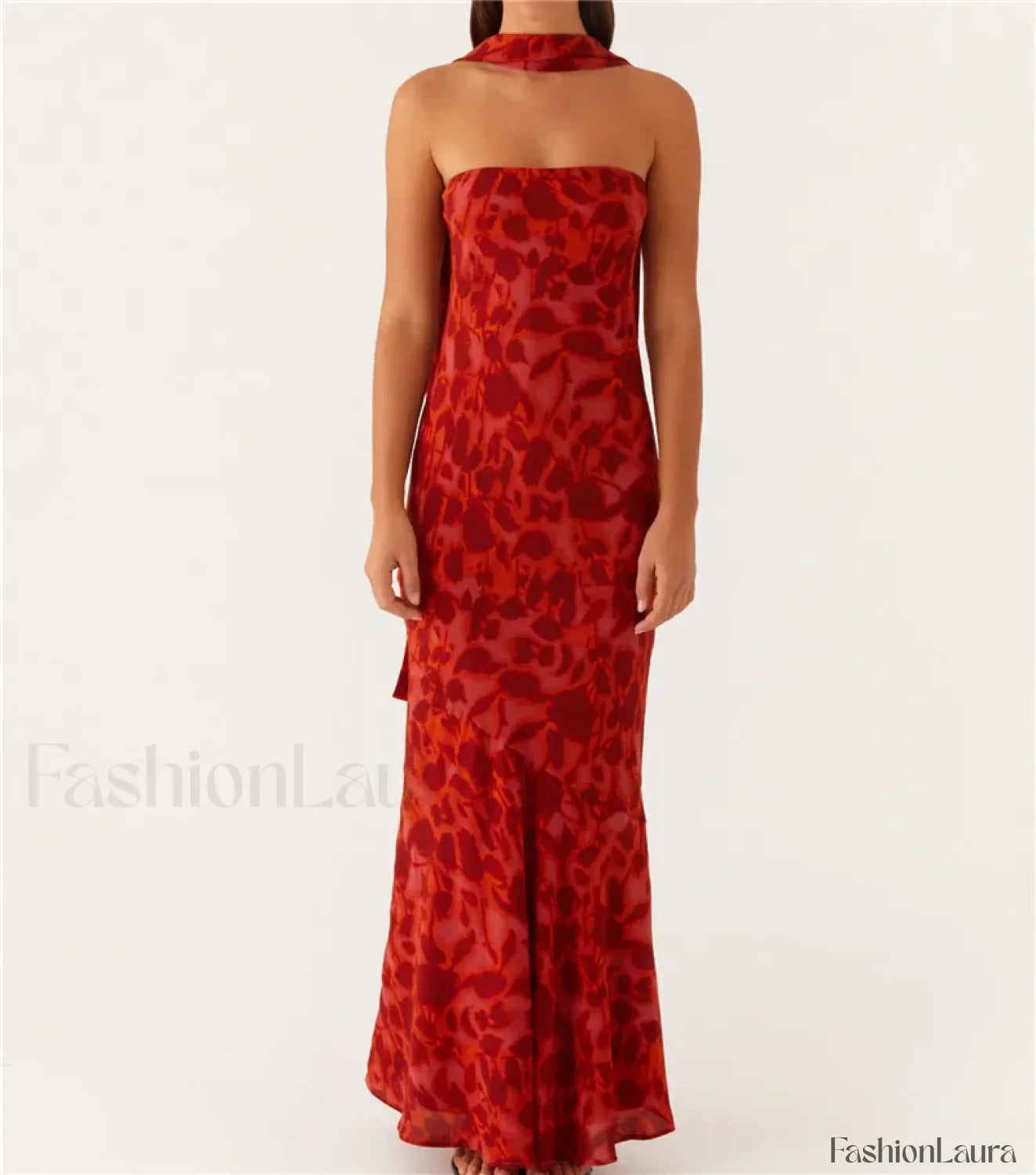 Sexy Backless Mesh Floral Dress