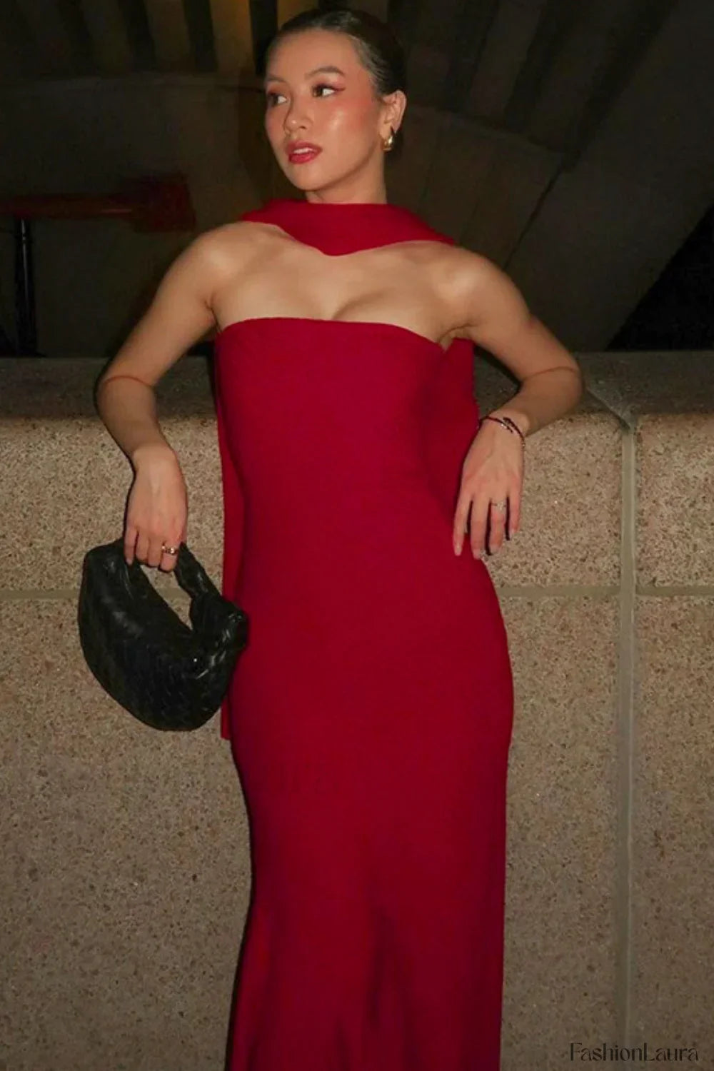 Sexy Strapless Mermaid Dress with Relaxed Fit and Seasonal Wardrobe Essential