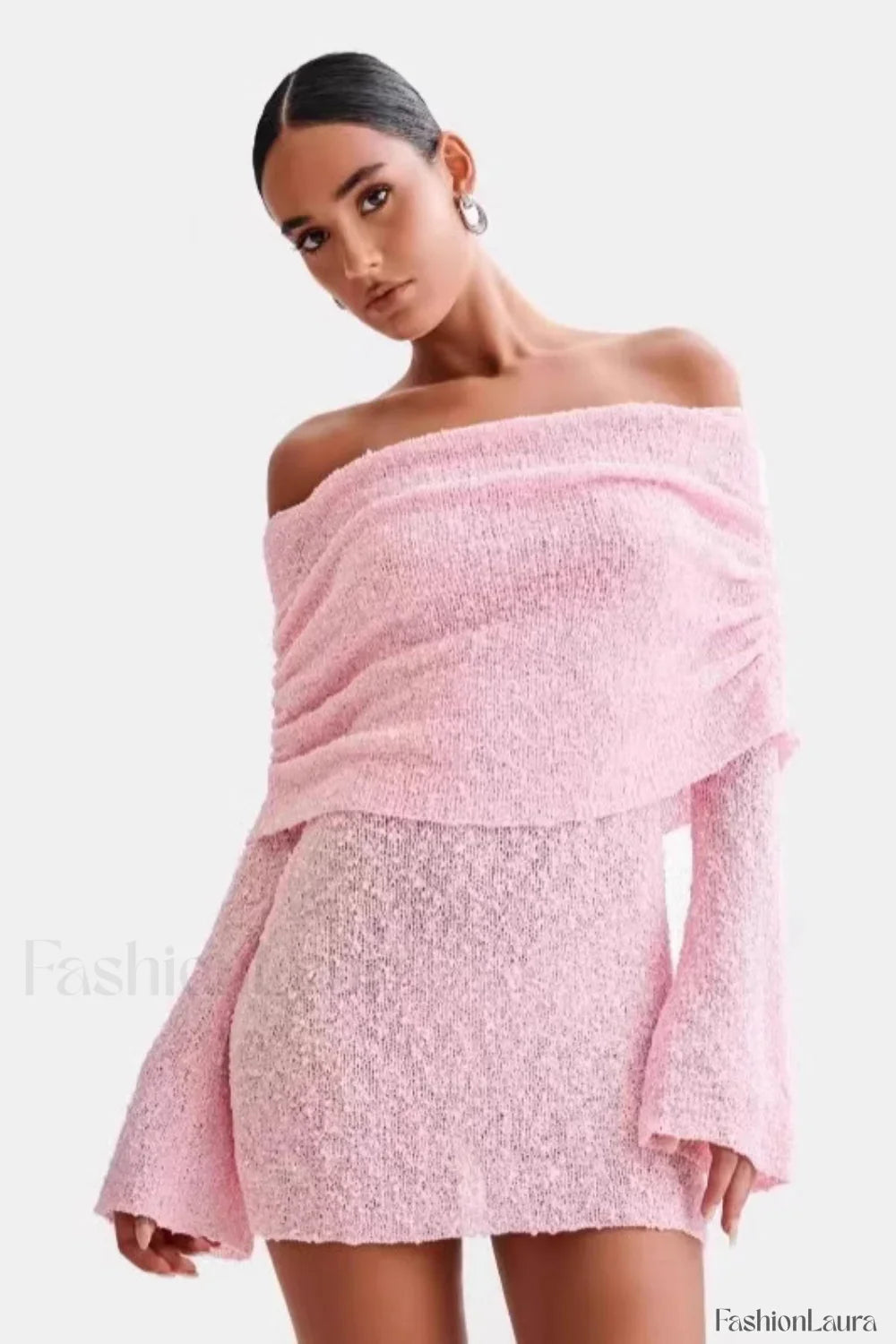 Vintage Inspired Sheer Long Sleeve Dress for Modern Fashion Wear