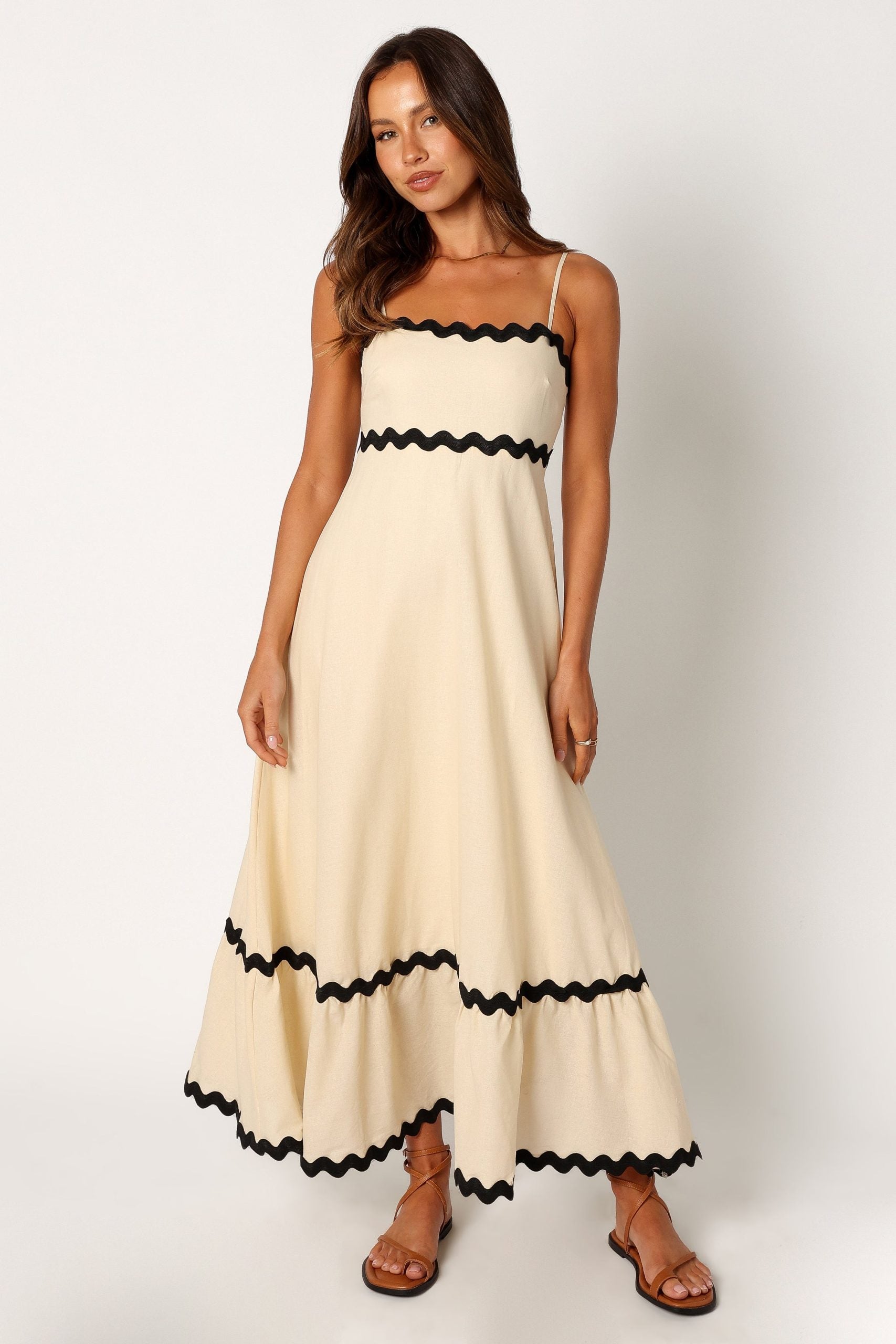 Nora Luxe Contrast Long Capri Dress Evening Wear Edit