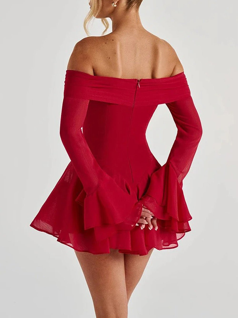 Sienna Off-Shoulder Flare Mini Dress