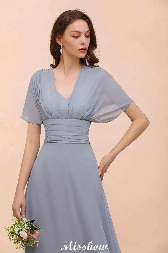 Sleeveless A-line Bridesmaid Dress Floor-Length Formal Dress (ZD12948)