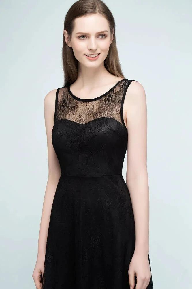 Sleeveless Lace A-line Knee Length Bridesmaid Dresses (ZD13056)
