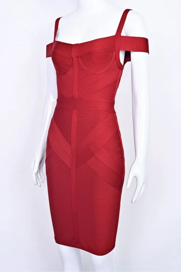 Sophia Bandage Dress - Lipstick Red