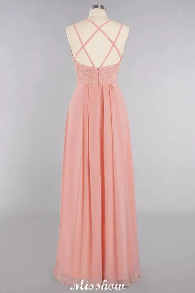 Spaghetti Slim Side Split Bridesmaid Dress Sky Blue V-Neck Wedding Party Dress (ZD12892)