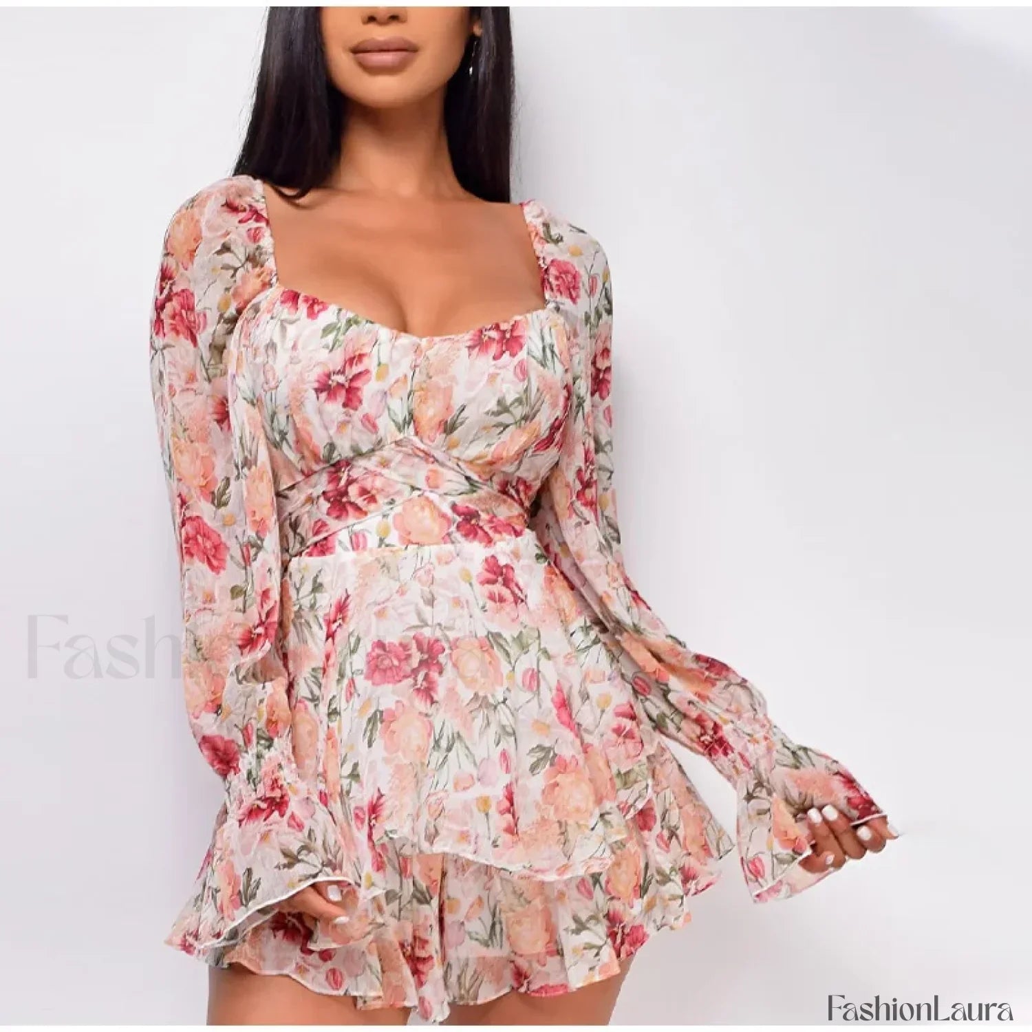 Square Neck Jumpsuit Tailored Dress for Seasonal Wardrobe Essential