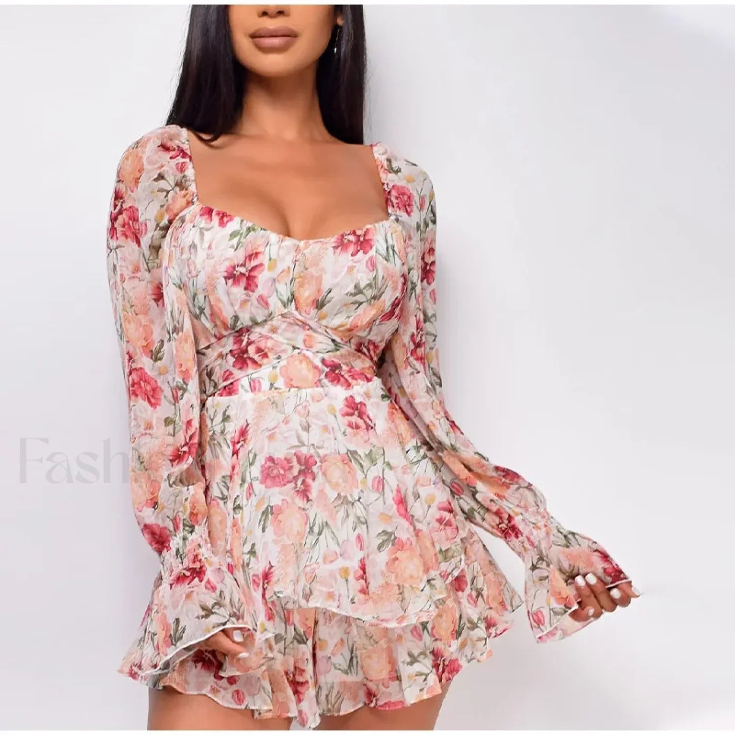 Square Neck Jumpsuit Tailored Dress for Seasonal Wardrobe Essential