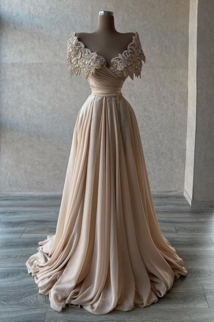 Stunning A-Line Long Porm Dress Beading Sweetheart Evening Gown