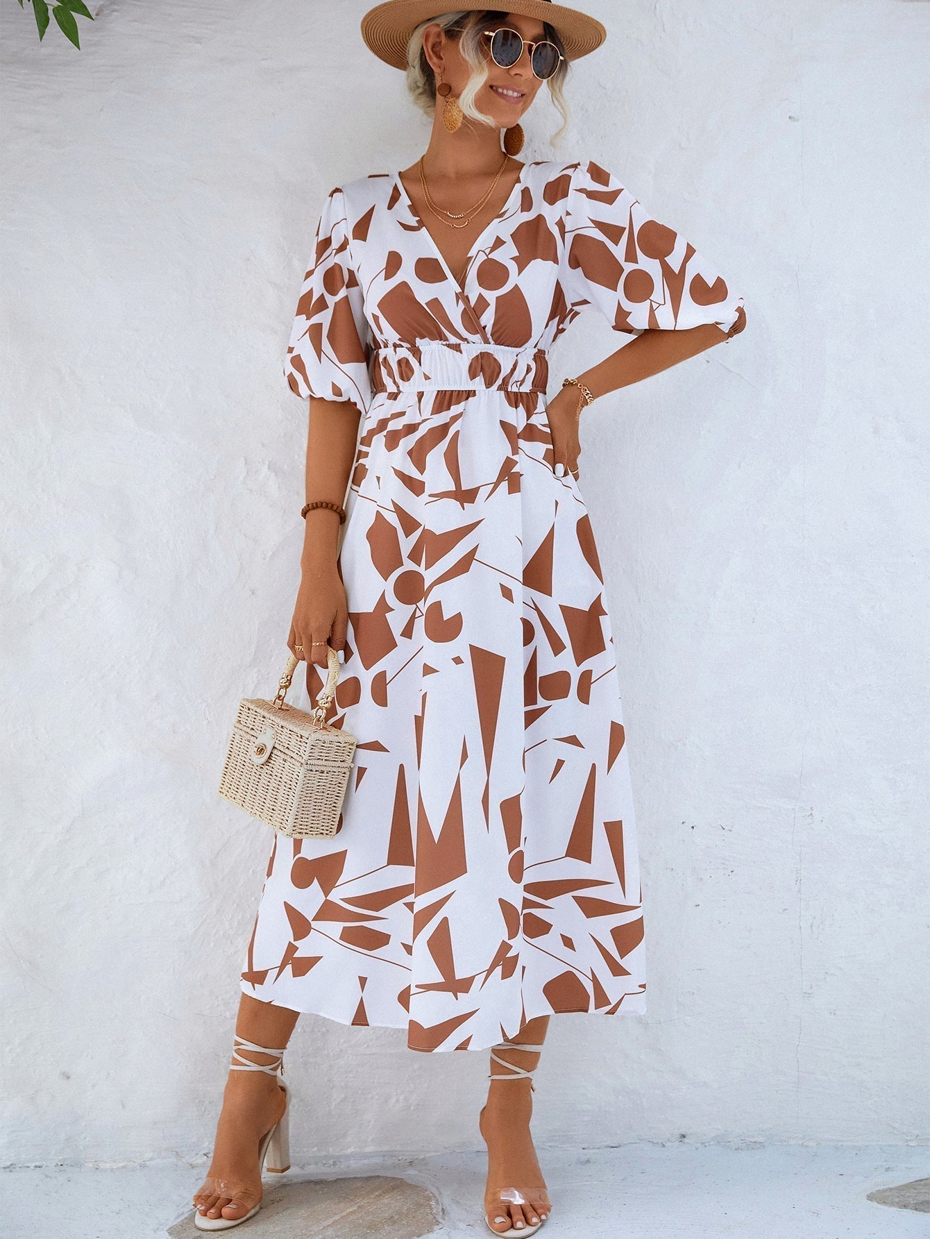 Bárbara Timeless Stylish Midi Summer Dress Chic Silhouette Collection