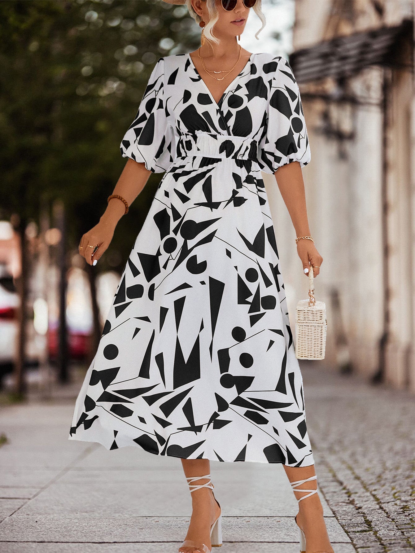 Bárbara Timeless Stylish Midi Summer Dress Chic Silhouette Collection
