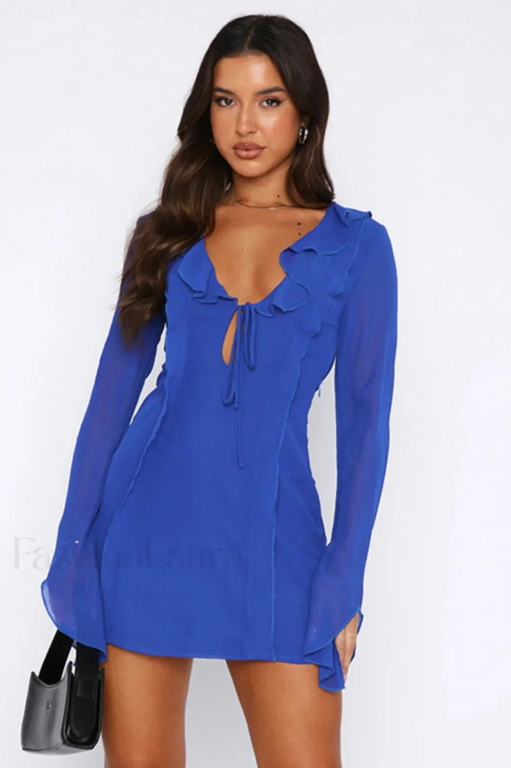 Surround Sound Stylish Mesh Mini Dress