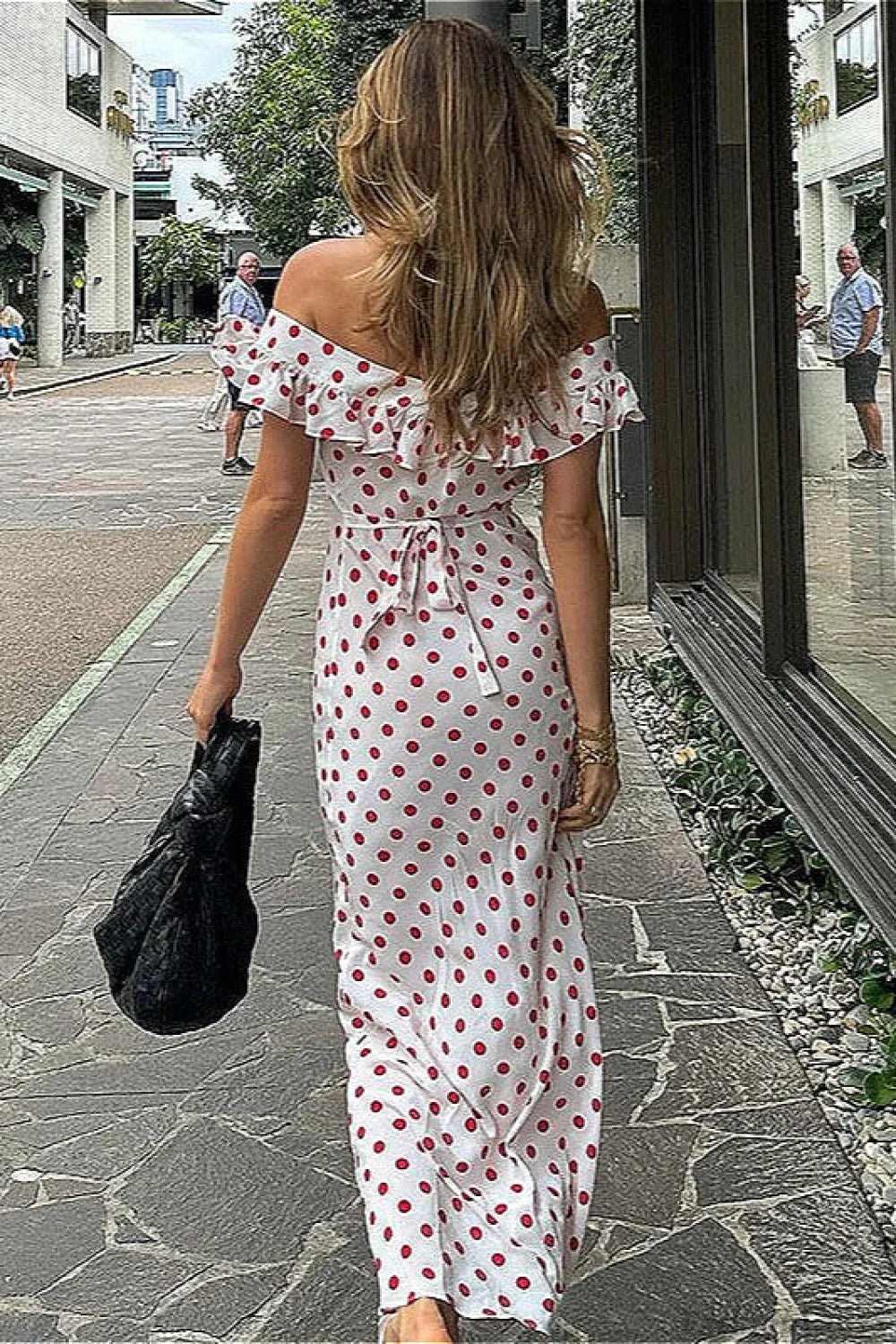Sweet Ruffle Vacation Contemporary Dress for Comfort Fit Design