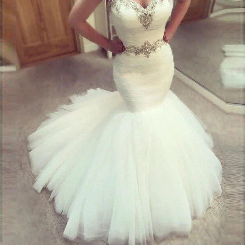 Sweetheart Mermaid Ruffles Wedding Dress (ZD13802)