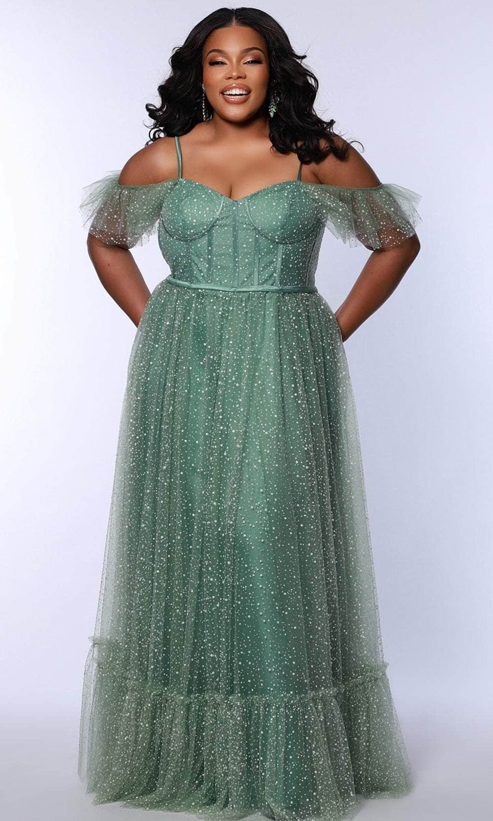 Sydney's Closet SC7411 - Beaded Mermaid Gown with Sweetheart Neckline Special Occasion Dress