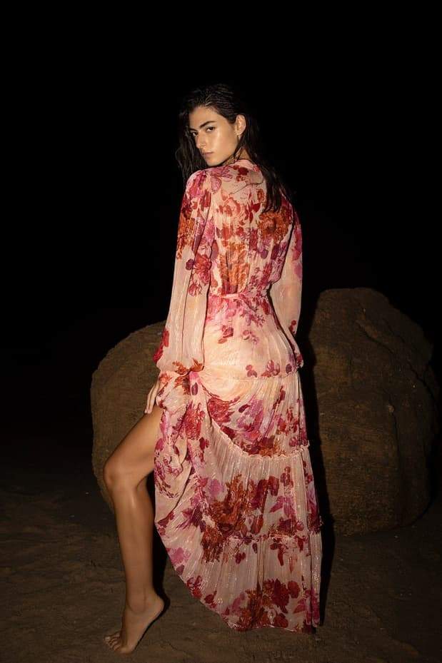 Keira Chic Floral Maxi Dress with Long Sleeves Premium Wardrobe Essential