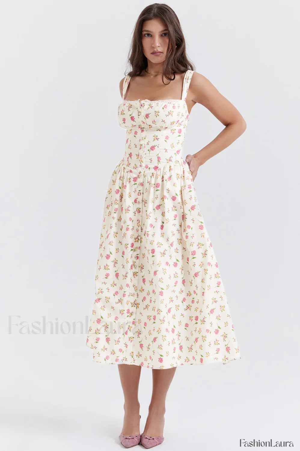 Tatiana Rose Stylish Print Midi Sundress