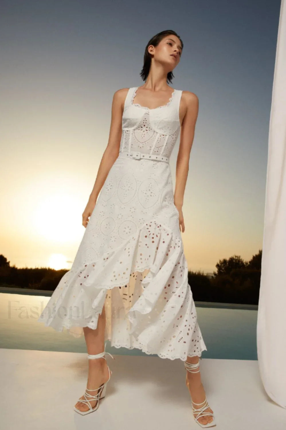 Tatyana Elegant Dress S / White Fruition