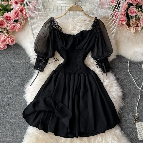 Cute A line short dress fashion party dress  C1123